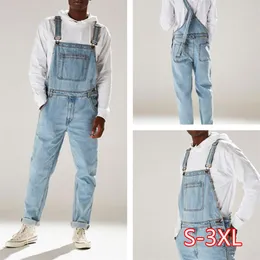 Jeans casual da uomo Denim Strap Jean Jumpsuit Vestibilità ampia senza maniche Casual Feminino Salopette Salopette Playsuit298m