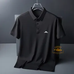 Herrpolos J Lindeberg Golf Shirt for Men mode Casual Short Sleeve Summer Ice Silk Breattable Polo T Shirt Sports Golf Tops 230718