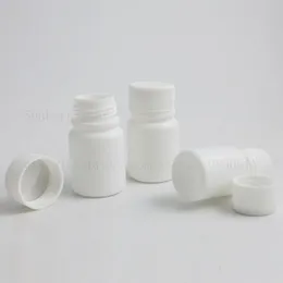 500 st vit plastflaska med skruvkapsel 10 ml 15 ml flaskor för piller HDPE Medicinsk kapselbehållare med manipulationsbevis Cap295q