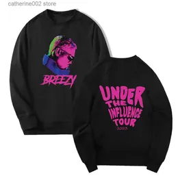 Men's Hoodies Sweatshirts Chris Brown Under The Influence Tour 2023 Breezy Merch Crewneck Long Sleeve Sweatshirts Hip Hop Rapper Women Men's Clothes T230719