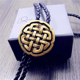 Bolo Ties Cravatta Bolo Nuova catena camicia retrò collane collare nodo fortunato ciondolo cravatte lunghe HKD230720