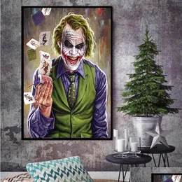 Obrazy Joker malowanie na płótnie abstrakcyjne zdjęcia ścienne zdjęcia do salonu plakaty drukowane nowoczesne zdjęcia 237J Drop dostawa do domu gar dhq12