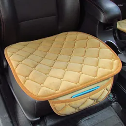 Car Seat Covers Coves Protector Mat Auto Cushion Non-slip Keep Warm Winter Plush Velvet Back Pad Accessories