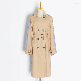 Trench Coats Feminino Feminino Casaco Transpassado Outono Inverno Casual Elegante Sobretudo Solto Moda Manga Comprida Jaqueta Feminina