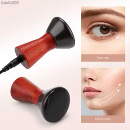 Hot Stone Gua Sha Massage Tool Electric Heating Bianstone Face Lifting Tool Skin Firming Warm Moxibustion Beauty Device for Eyes L230520