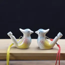 Creative Water Bird Whistle Clay Birds Ceramic Glazed Song Chirps Bath time Kids Toys Gift Home Decoration