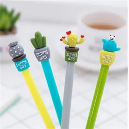 Creative Cute Cactus Pen Marker Neutral Gel Pen Student Stationery School Office levererar Lärande brevpapper GA314286L