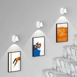 Vägglampa fjärrkontroll laddning Spotlight installation gratis målning handhållen utställningsskåp