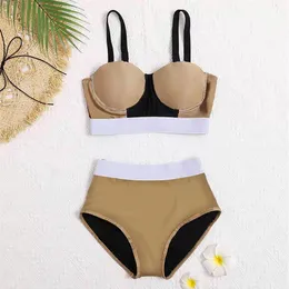 Yeni Bikini Mayo Kadın Marka Marka Takım elbise plaj kıyafeti yaz tek parça seksi bayan g mektup çiçek baskı mayoları242y