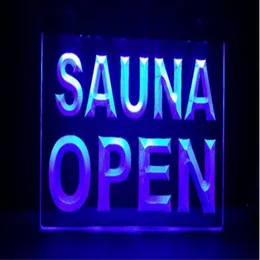 Sauna Open Beer Bar Pub Neon LED Znak prezentowy Man Cave238G