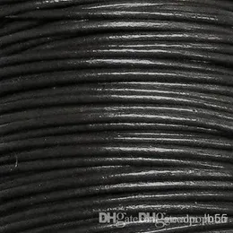 Whole 2mm Coffee Black shiping Genuine Round 100% COW Real Leather Jewelry Cord String For Bracelet & Necklace e323k