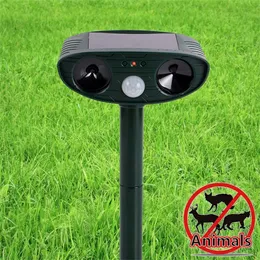 Repelente solar de animales para perreras, dispositivo de disuasión a prueba de agua alimentado por ultrasonidos para perros y gatos con 3 varillas verticales de seguridad 230720