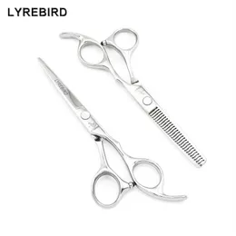 Lyrebird Japan Hair Scissors مجموعة فضية 6 بوصة مقص مصفف الشعر مقص قص الشعر