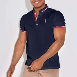 Hommes Polos été décontracté séchage rapide à manches courtes haut col polo coupe ajustée mode haute qualité chemise 230720