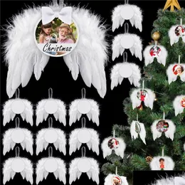 Рождественские украшения UPS Теплопередача Ангел Крылья украшения украшения перья