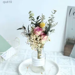 الزهور المجففة 1Bunch الطبيعية المجففة الججر الصغيرة الزهور المجففة DIY Girls Girls Grad Flower Photo Photo Props for Wedding Home Table Decoration R230720