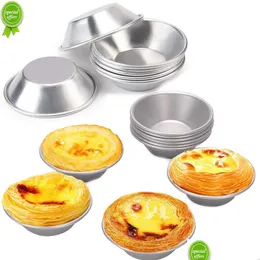 Pişirme Kalıpları Yeni 5/10/20pcs Mutfak Kalıp Alüminyum Alaşım Yumurta Tart Kupa Cupcake Pastes Mod Hamur Tatlı Mini Pan Bırak Teslimat Ho Dhjuo