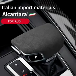 Audi A4 S4 A5 S5 Q5 Q7 A6 A7 için Alcantara dişli kolu çubuk vardiya düğmesi kapağı kapağı
