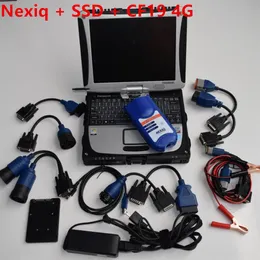nexiq usb link 2 heavy duty truck diagnostic Tool scanner 125032 with laptop cf19 touch screen super ssd full cables231b