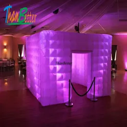 ThanBetter Cubo Gonfiabile per Cabina Po Gonfiabile Multicolore Personalizzato Con Luce LED266a