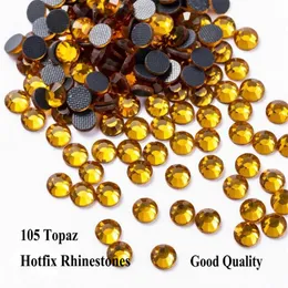 Sewing Notions Iron On Fix Rhinestones Topaz Crystals ss6 ss10 ss16 ss20 ss30 For Garment284t