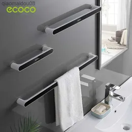 Ecoco porte-serviettes mural sans perforation porte-serviettes organisateur ne prend pas de place porte-serviettes pour accessoires de salle de bain L230704