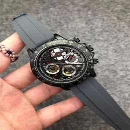 Top Brand Swiss 1000 Miglia Chronograph Mens Quartz Sport Watch gumowy pasek Mans Luksusowy zegarek nierdzewna Men290H