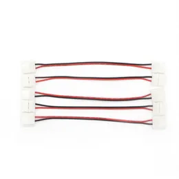 10mm 8mm 2 Pin Single Color 5050 LED Strip Connector Soldering Connecting Wire With Led PCB Connector295S