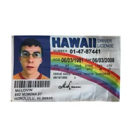 McLovin Flag Retail Direct Factory Whate 3x5fts 90x150CM Polyester Banner Indoor Canvage Head с Metal Grommet271f