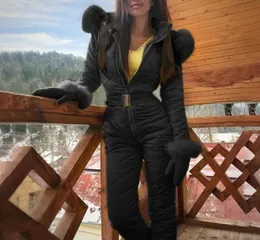 Tuta da sci invernale Donna Giacca da sci con cappuccio di alta qualità Pantaloni Neve calda Abbigliamento da sci antivento Snowboard Tute femminili8058149
