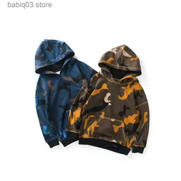 Sweats à capuche Sweat-shirts printemps et automne vêtements pour enfants coréens sweat-shirt pour enfants camouflage mode sweats à capuche à manches longues pour adolescents garçons âge 4-13T T230720