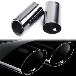 Manifold & Parts 2pcs Titanium Black Muffler Exhaust Tail Pipe Tip For E90 E92 325 325i 328i319G