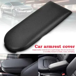 New Car Tissue Box Styling Easy to Install Arm Rest Cover Center Console ABS Leather Armrest Lid Storage Auto291K