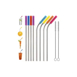 Silicone Tips Cover For Stainless Steel Drinking Straw Silicone Straws Tips Fit For 6mm Wide Straws Silicone Tubes Straw Cover DBC LL