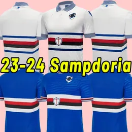 23 24 UC Sampdoria Fußballtrikots LINETTY MARONI QUAGLIARELLA DAMSGAARD JANKTO TORREGROSSA YOSHIDA 2023 2024 GABBIADINI THORSBY COLLEY AUGELLO zu Hause weg