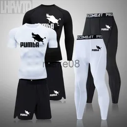 Männer Trainingsanzüge Männer Neue Kompression 3 PcsSets Sport T-shirt männer Lauf Shrits Jogging Hosen Marke Gym Training Sportswear anzug J230720