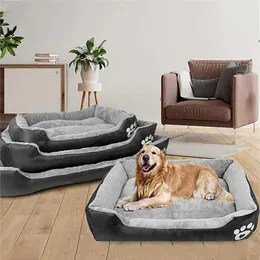 XXL Pet Dog Bed Sofa Soft Washable Basket Autunno Inverno Warm Plush Pad Letti impermeabili per Large s 211021280K