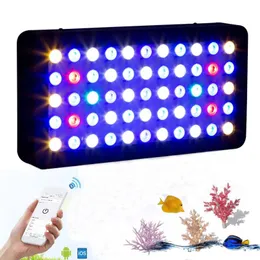 Full Spectrum LED Aquarium Light Bluetooth Control Dimmable Marine Grow Lights for Coral Reef Fish Tank Plant236R