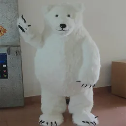 Halloween ogromny niedźwiedź polarny Mascot Costume Najwyższa jakość rozmiar dla dorosłych Plush Fat White Bears Costium przyjęcia Karnawał 2713