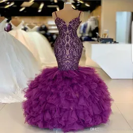 Gerçek Po Tül Gotik Dantelli Denizkızı Mor Gelinlik Abiti Da Sposa 2019 Çin Ucuz Düğün Gelinlikleri3054