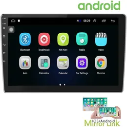 10 1-Zoll-Android-Autoradio, Auto-DVD mit GPS, Doppel-Din-Autoradio, Bluetooth, FM-Radio-Empfänger, unterstützt WiFi Connect, Mirror227j