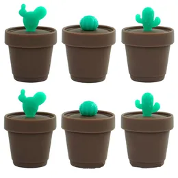 Silicone Container Food cactus style 5ML Non-stick Mini Jars Dab Tool Rubber Storage Box Oil Holder Small Wax Container