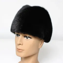 Boinas Masculinas Chapéu Bombardeiro Inverno Top Real Gorro Bonés Moda Quente Autêntico Presente de Luxo Preto / Marrom