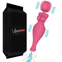 Vibrators Vasana 2in1 Goddess Powerful Av vibrator Wand Clit suction cup Female stimulator sex toy rechargeable 230719