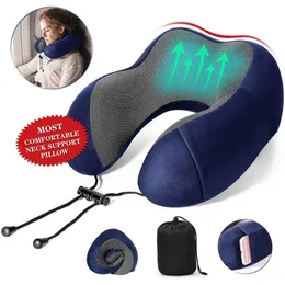 Kudde Ushaped Travel Cillow Pure Memory Foam Neck Används för Airplane Office Sleep Head and Support 230719