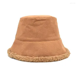 ベレットフオドラオ冬の暖かい女性バケツ帽子フェイクファー肥厚ソフトパナマガールズジャパーズバケーションフィッシャーマンキャップM186