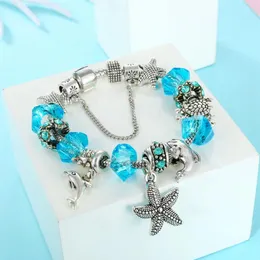 2021 Pulseira da Moda Cristal Azul Golfinho Vida Marinha DIY Joias Frisadas Pandora Joias Namorada Presente Joias e Presente Feminino 241Q