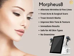 Morpheus8 Spa Salon använde fraktionerad vakuum RF Microneedle Vacuum RF Skinvård Skönhet Salongutrustning CE