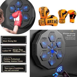 Punching Balls Electronic Boxing Training Target Wall Mounted Punching Pad LED Light Bluetooth-Compatible for Boxing/Agility Reaction Exercise HKD230720