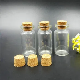 500PCS Cork Wood Mini Glass Bottles 8ml Stopper Small Bottle Vial Jars Pendants Craftwork Drift Bottle on Sale Wllbb